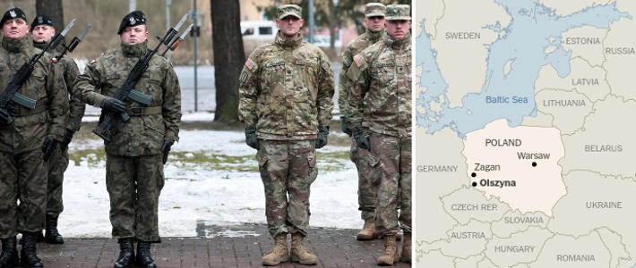 В четверг прошла официальная церемония встречи американского конвоя войск в Жагани в западной части Польши. НАТО пообещало разместить несколько тысяч военных в Восточной Европе, но после избрания президентом США Дональда Трампа в этом плане появилась неопределенность.